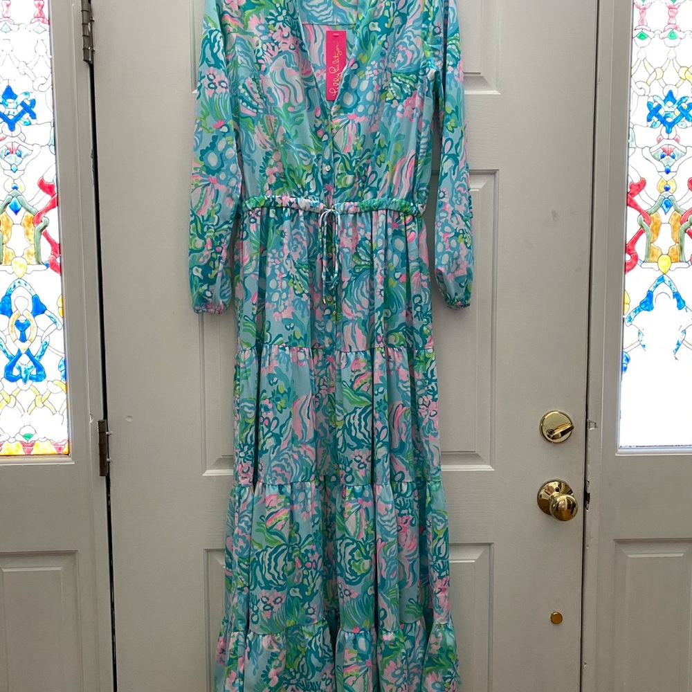 Original Lilly Pulitzer long sleeve maxi dress
